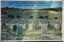 Vintage Peace poster "the unwilling the unqualified the unnecessary"