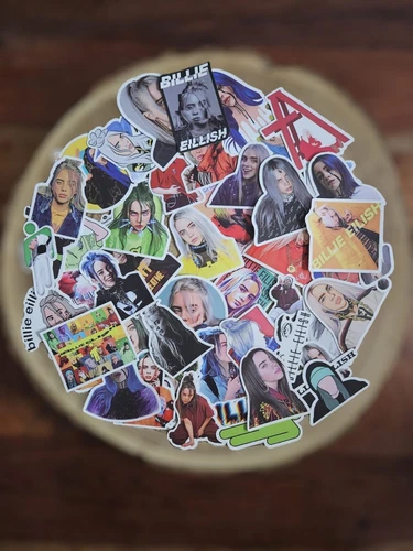 🍀 50 Billie Eilish Design Aufkleber Sticker für z.B. Laptop Handy Skateboard