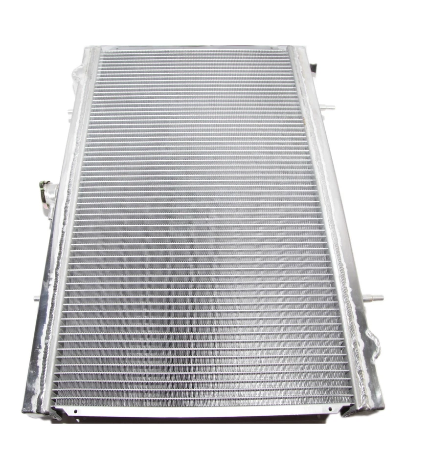 RADIADOR Doble Núcleo 2" + Kit Ventiladores 12" para Nissan 240SX SR20DET Manual 89-94 Foto 4 de 4