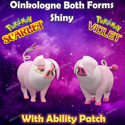 Shiny Oinkologne Male & Female Set 6iv Battle Ready | Pokemon Scarlet and Violet