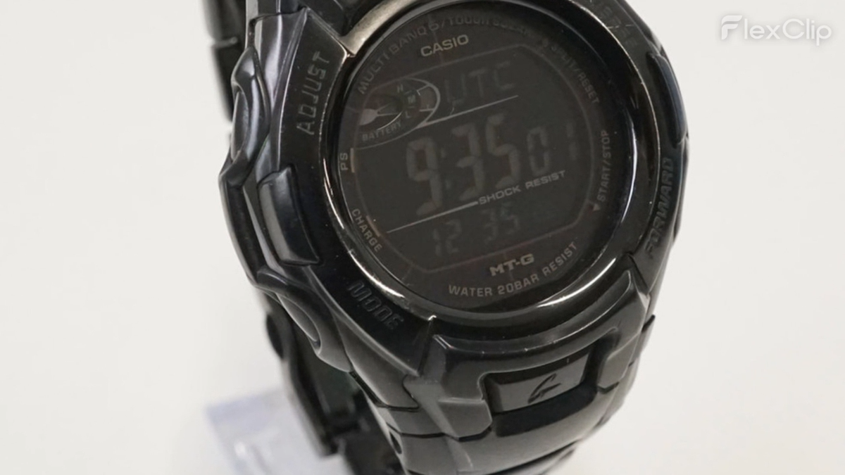 CASIO G-SHOCK MTG-M900BD-1JF Black Stainless Steel Solar Digital 