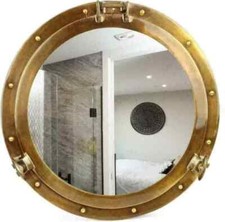 Handmade 24" Maritime Ship & Home Wall Decorative Window Mirror Porthole Gift