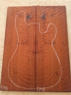 Redwood Curly Book Match Set Guitar Luthier Material .30 x 17 x 22.75  #5748