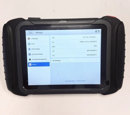 XTOOL D8W Smart Diagnostic System OBD2 Scanner AS IS