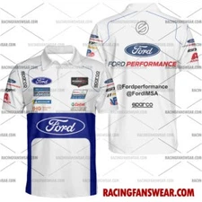 Ford GT IMSA Racing 2017 Uniform Apparel Clothes Hawaiian Polo