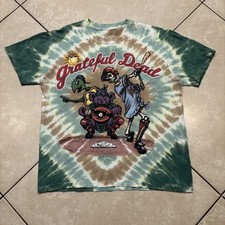 Liquid Blue Grateful Dead Steal Your Base Shirt Mens S Green Tie Dye Baseball