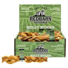 Redbarn 9" Braided Bully Sticks for Dogs - Natural, Grain-Free, Highly Palata...