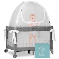 Premium Pack n Play Tent, Mini Crib Tent to Keep Baby from Climbing Out, Auto...