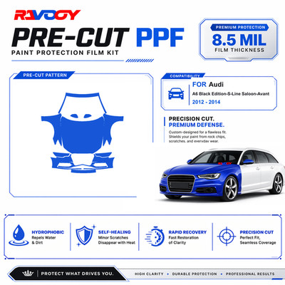 Precut PPF Clear Bra Kit For Audi A6 Black Edition-S-Line Saloon-Avant 2012-2014
