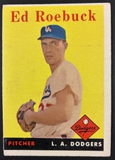 ED ROEBUCK 1958 Topps #435. Los Angeles Dodgers.