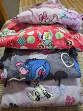 4 Disney Women's Scrubs Tops size 2X Eeyore Daisy Dalmatian Naughty Fairy