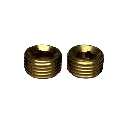 2 pieces M16X1.5 Male Brass Hex Set Screw Cap Pipe Block Off Plug Fitting