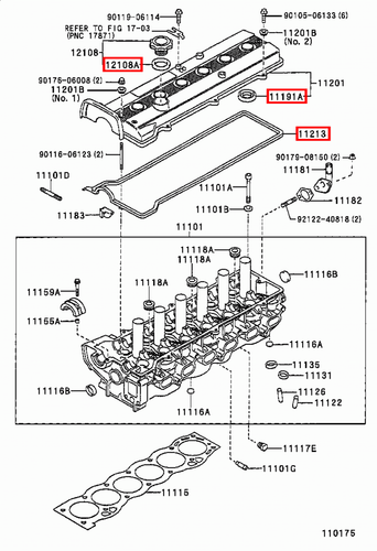 Genuine Lexus IS200 GXE10 1G 2.0 Petrol Valve Rocker Cover Gasket Seal Kit - Picture 7 of 15