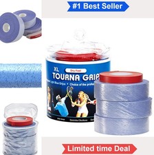 Tennis Overgrip XL 30 Pack Dry Feel Blue Rubber Textured Sweat Wicking Racquet