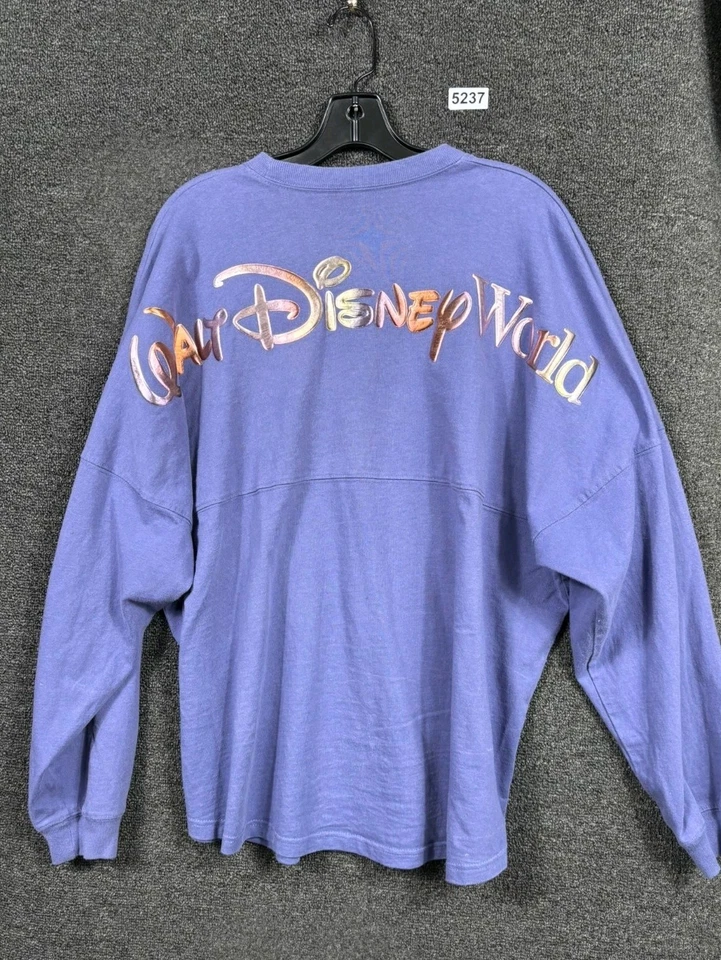 Walt Disney World 50th Anniversary Purple Glitter Sparkle Adult L Spirit Jersey - Image 2 of 4