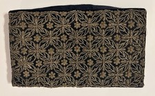 Vintage Womens Hand Beaded Clutch Purse Art Deco Made In India Black/Gold Pretty