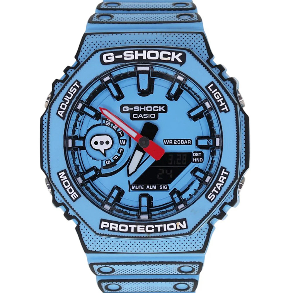 CASIO G-Shock GA-2100MNG-2AJR Blue Men's Used Watch #31131 | eBay