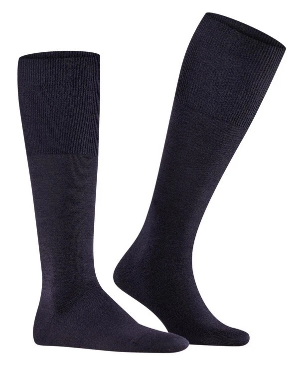 Falke Airport Men's Knee-High Wool-Blend Socks Dark Navy Sz 43-44