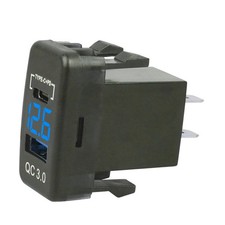Type C PD Dual USB Car Charger Socket Power Adapter LED Voltmeter For Toyota x