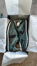 UK11 Valentino Garavani Rockstud Army Green Camouflage trainers - PY2S0952