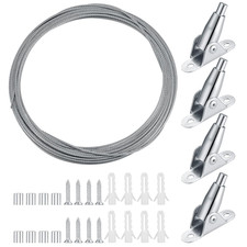 10M Stainless Steel Wire Rope Kit, 2Mm Shower Curtain Wire Rope Kit, Adjustable