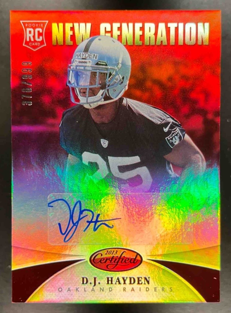 DJ Hayden Panini Certified #218 Mirror Red-Signature