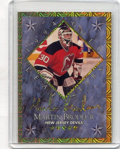 Martin Brodeur, Dominik Hasek #8 1994 Leaf Gold Stars card