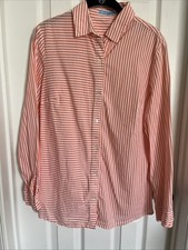 J. MCLAUGHLIN Orange White Striped Shirt EUC ...