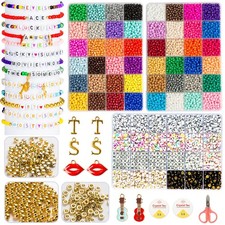 Friendship Bracelet Kit 3 Boxes-8706 Pcs 48 Colors Bracelet Making Kits with ...