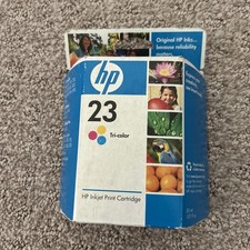 GENUINE HP 23 Tri Color Black Ink OEM Cartridge NEW Sealed Expired Dec 2008