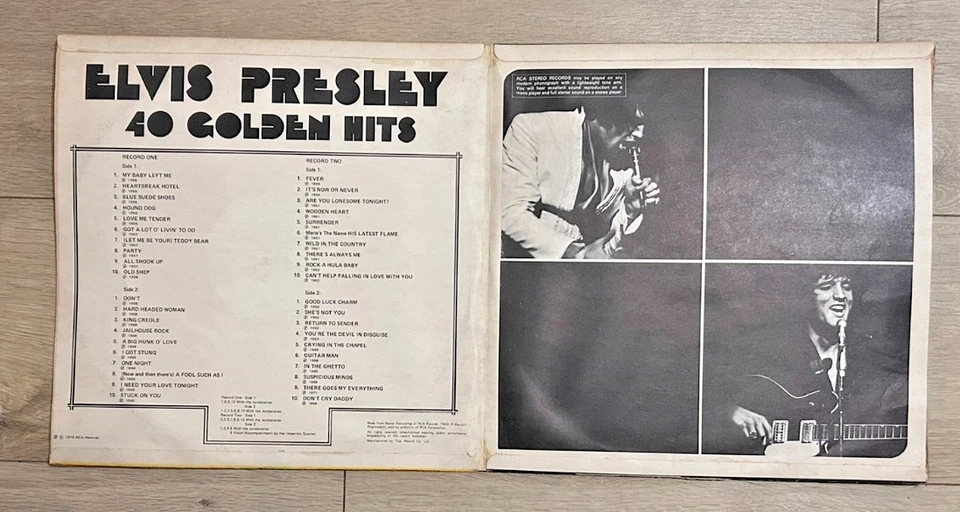 Elvis Presley Superb RARE Rhodesia/Zimbabwe Pressing 1976 Elvis 40 Golden Hits - Image 2 of 4
