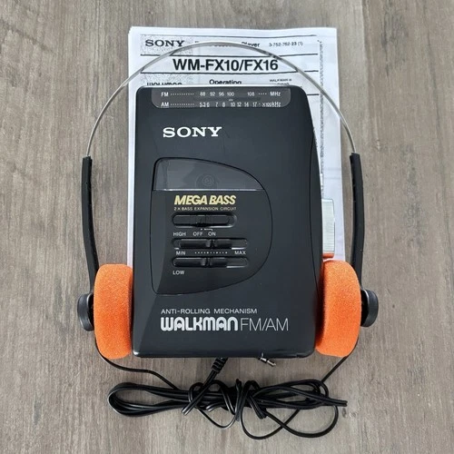 Sony Walkman WM-FX16 AM/FM Cassette Player - New Belt - Reconditioned