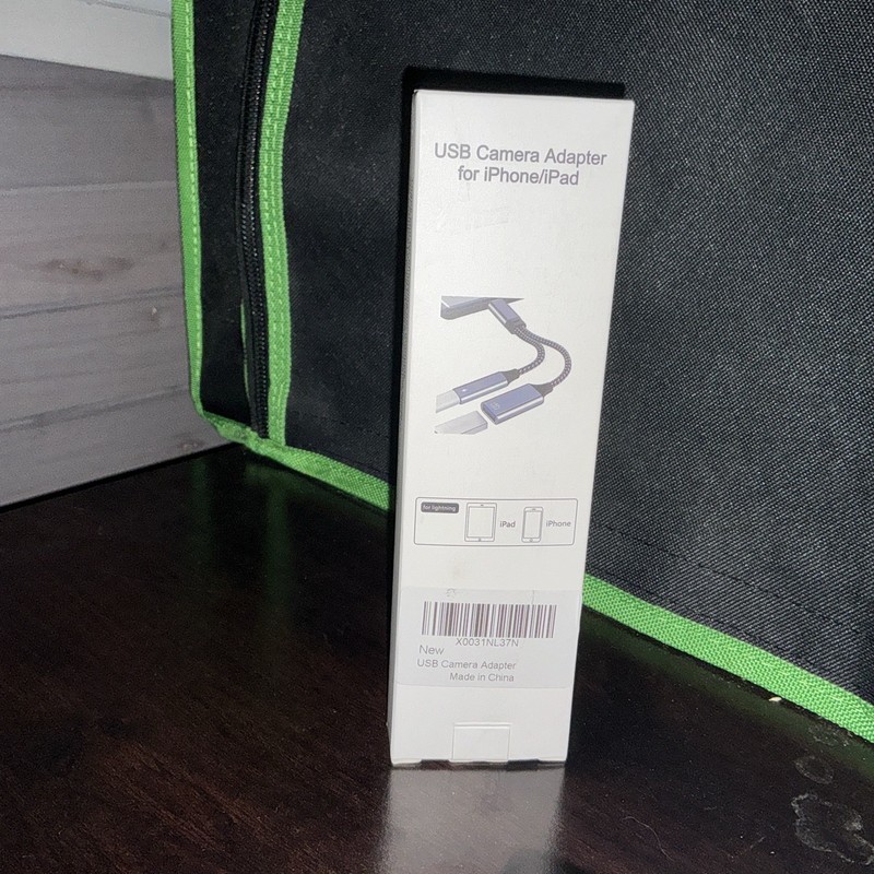 USB Camera Adapter For iPhone/iPad Lightning Open Box Read Description/see Photo