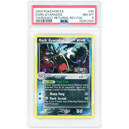 Dark Gyarados graded PSA 8 for sale on eBay