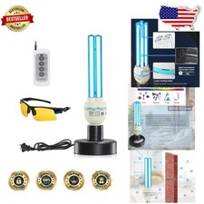 Professional 36W UV Sanitizer Ozone E26 Remote Control 8000hr Life