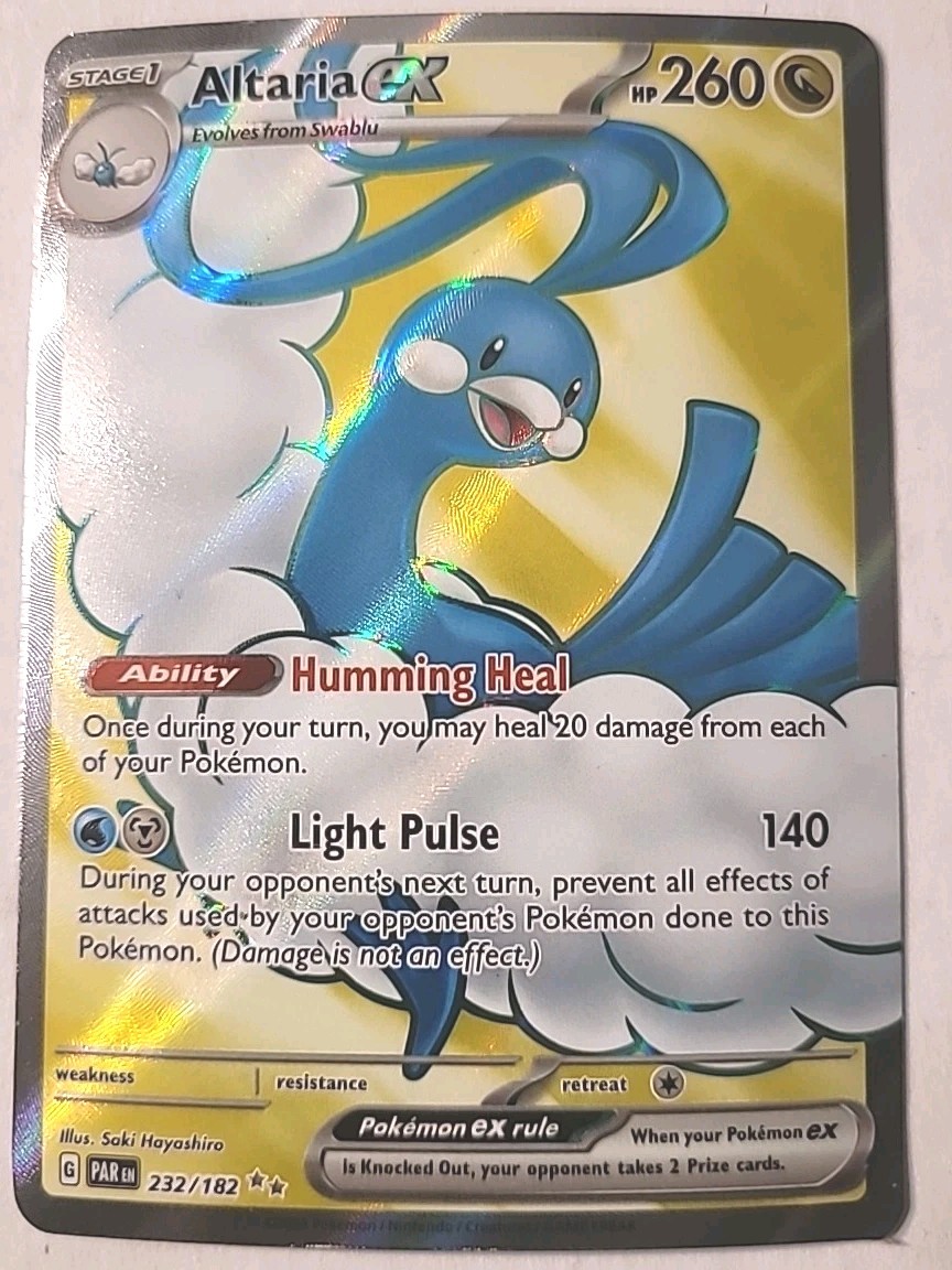 altaria pokemon card full art Altaria EX 2023 Pokemon Paradox Rift Ultra Rare #232 PSA Authenticated 9 Card
