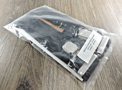 Graphite Black X Back Suspenders Silver Hardware Style No. 1212XS