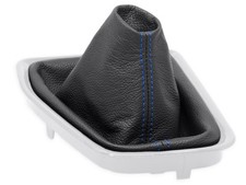 SCHALTMANSCHETTE FUR RENAULT KANGOO 3 2021-2026 SCHALTSACK ECHTELEDER NAHT BLAU