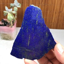 100mmNatural Lapis lazuli slice Crystal gemstone Polish/rough Specimen140g A2597