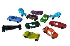 Vintage Lot of 11 Tootsietoy and Midge Diecast Toy Cars Trucks