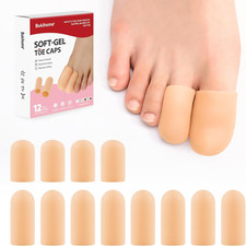 Bukihome 12 Pcs Gel Toe Cap, Toe Protector for Women Men - Cushions and Protects