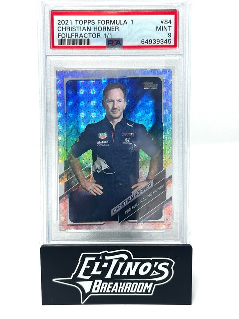 CHRISTIAN HORNER 2021 Topps Formula 1 FOILFRACTOR 1/1 PSA 9 #84 ONE OF ONE