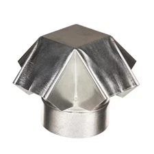 5 In. Dia. Aluminum Vent Pipe Cap In Mill Finish