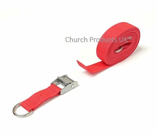 Metal Cam Buckle Strap With D-ring Each End Tie Down 25mm Webbing 1m - 3.5m - Picture 26 of 46