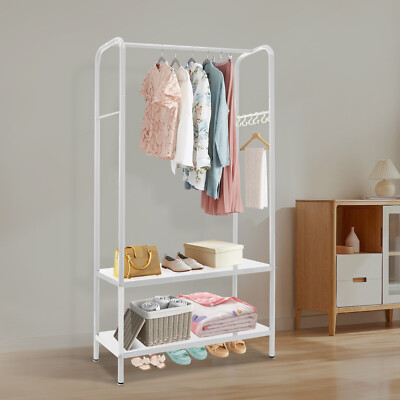 Clothes Rack with Bottom Shelves, Home Clothes Rack, Standing Clothes Rack