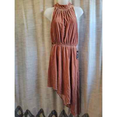 slim fit dress slacks Rose Gold Printed Maxi Dress with Criss Cross Back main image 1