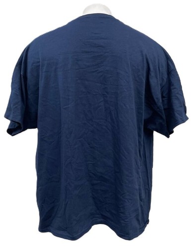 Gildan Ultra Coton Homme Bleu 100% Manches Courtes T-Shirt Sz 4XL Nwot Neuf - Photo 2 sur 2