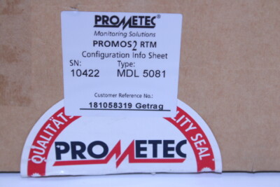 Prometec PROMOS2 Real Time Monitor Type MDL 5081