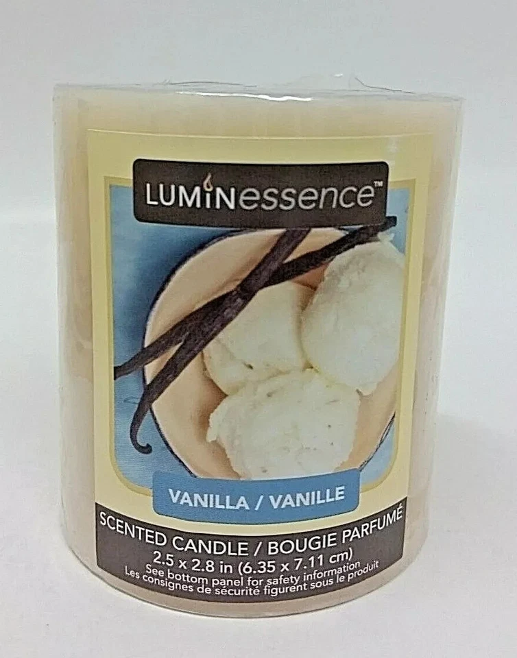Lot of (6) Luminessence Vanilla Scented Pillar Candles, 2.5 In. X 2.8 In. 7 ozEa - Image 2 of 4