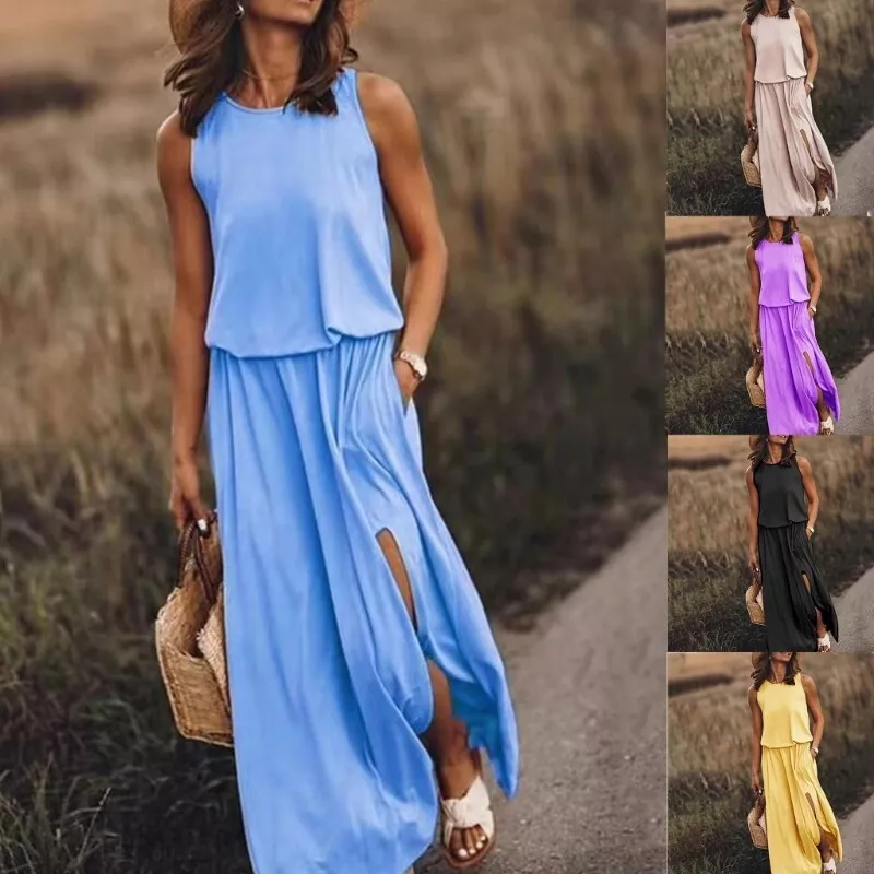 Long flowy beach clearance dress